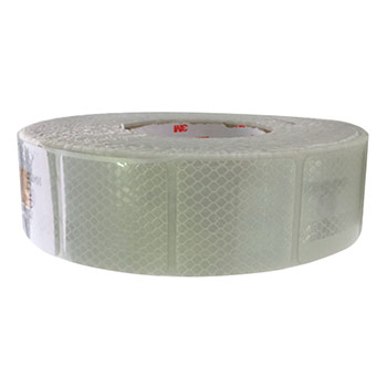 Светоотражающая алмазная лента 3M Scotchlight 997-10S для мягких бортов (тип В, БЕЛАЯ, 50 мм х 50 м)